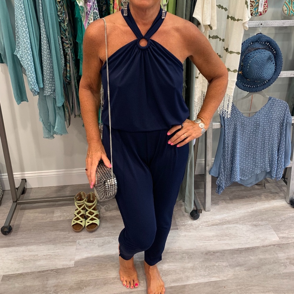 Navy Blue Jumosuit